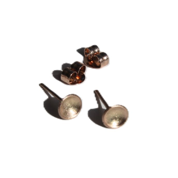 Cup Earrings 9ct Rose Gold