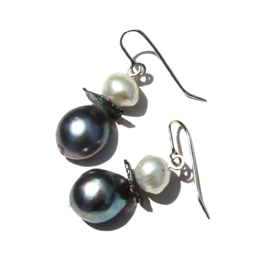 Earrings drop Pearls
