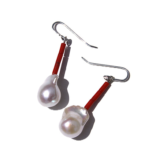 Baroque and Coral Earrings