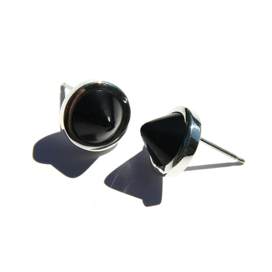 Earrings Black Jade