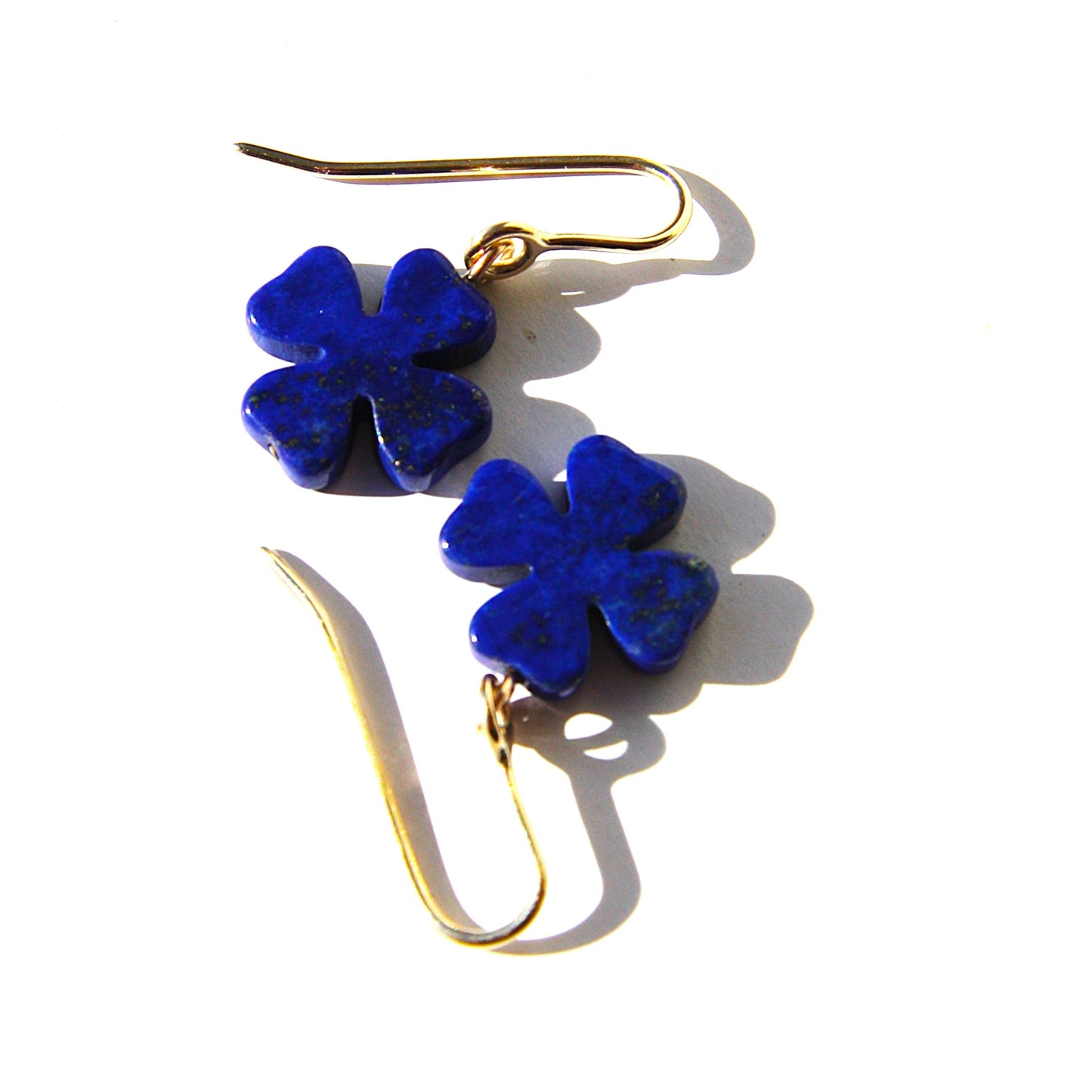 Lapis Lazuli Clover Earrings
