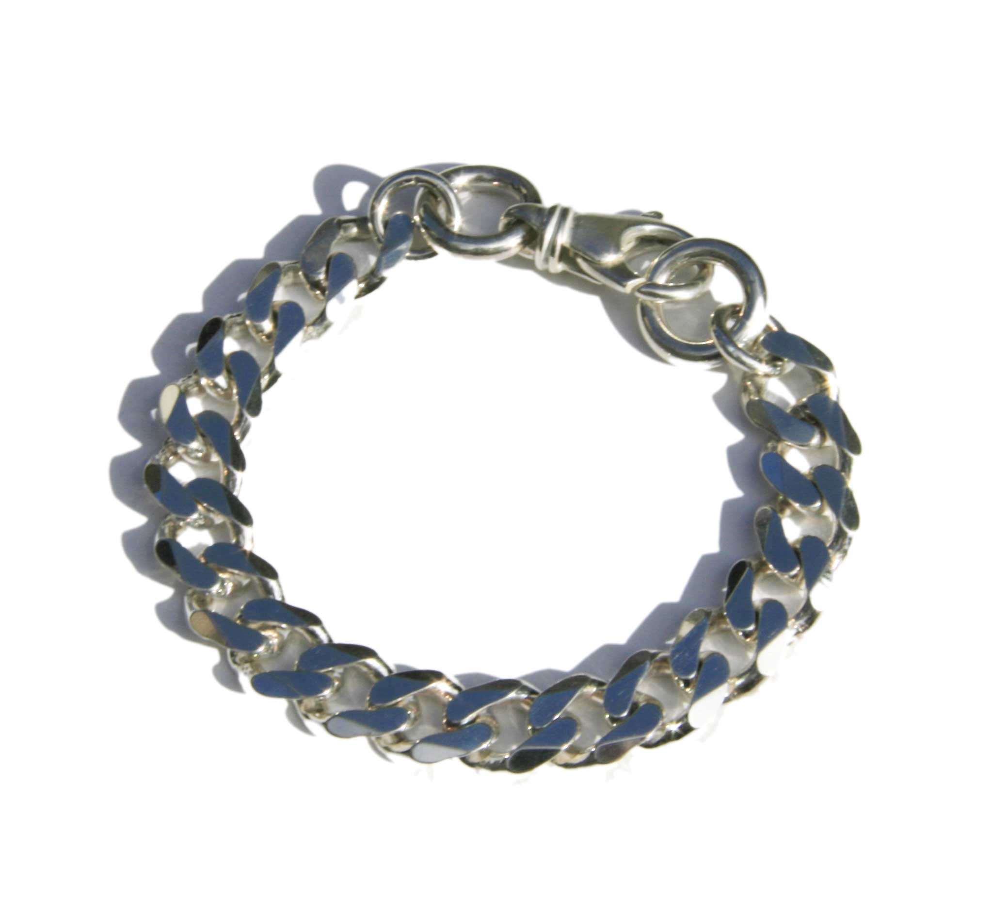 Silver 'Curb' Bracelet (long)