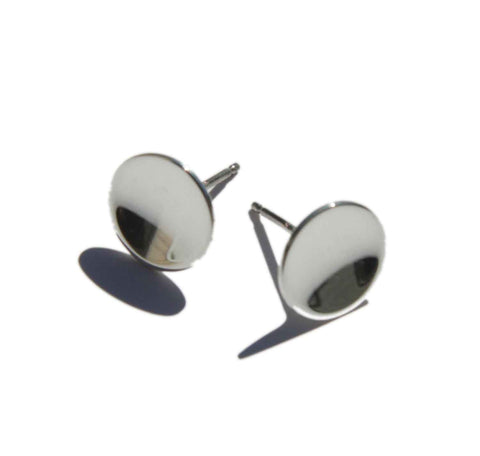 silver cup earrings